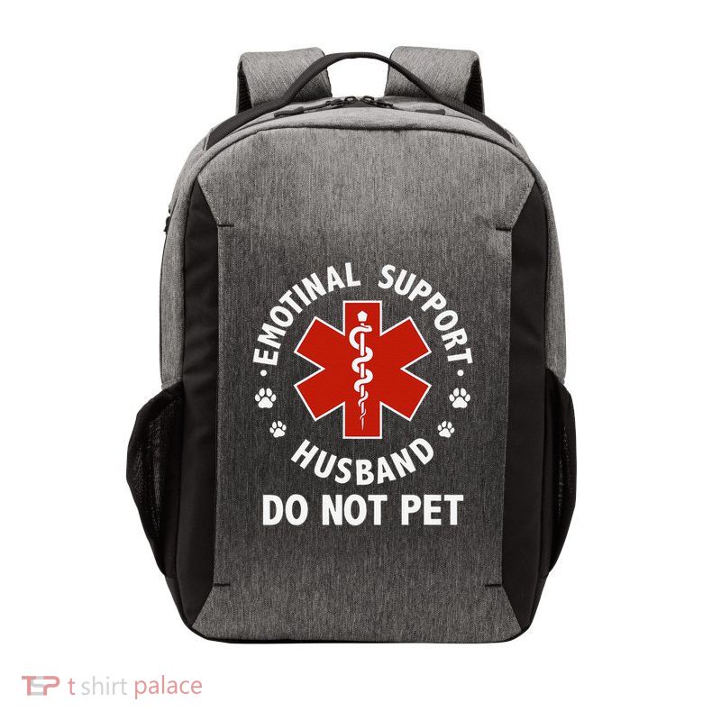 Emotional Support Husband Do Not Pet Funny Vector Backpack