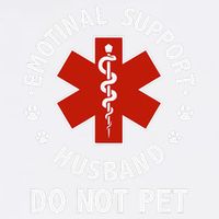 Emotional Support Husband Do Not Pet Funny Garment-Dyed Sweatshirt