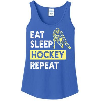 Eat Sleep Hockey Repeat Hockey Lovers Gift Meaningful Gift Ladies Essential Tank