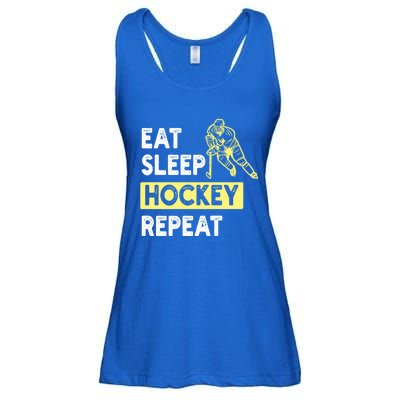 Eat Sleep Hockey Repeat Hockey Lovers Gift Meaningful Gift Ladies Essential Flowy Tank