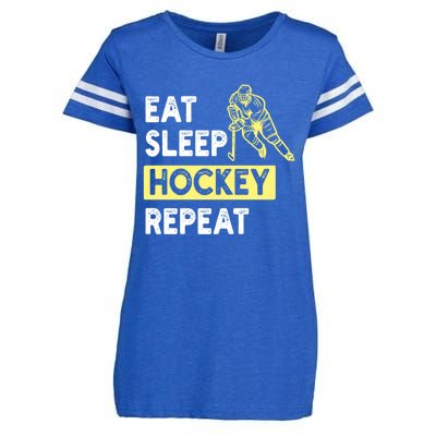 Eat Sleep Hockey Repeat Hockey Lovers Gift Meaningful Gift Enza Ladies Jersey Football T-Shirt