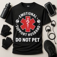 Emotional Support Husband Do Not Pet  Cooling Performance Crew T-Shirt