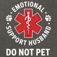 Emotional Support Husband Do Not Pet  Cotton Canvas Backpack