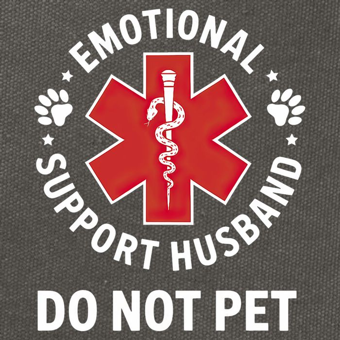Emotional Support Husband Do Not Pet  Cotton Canvas Backpack
