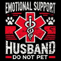 Emotional Support Husband Do Not Pet Vintage Womens Tank Top