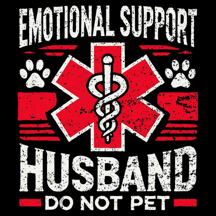 Emotional Support Husband Do Not Pet Vintage Womens Tank Top