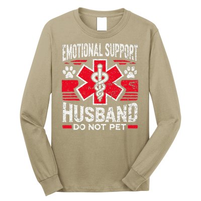 Emotional Support Husband Do Not Pet Vintage Long Sleeve Shirt