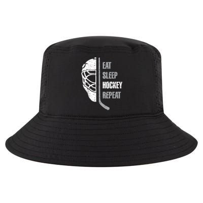 Eat Sleep Hockey Repeat Christmas For Teen Adult Hockey Cool Comfort Performance Bucket Hat