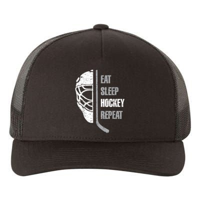 Eat Sleep Hockey Repeat Christmas For Teen Adult Hockey Yupoong Adult 5-Panel Trucker Hat