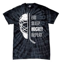 Eat Sleep Hockey Repeat Christmas For Teen Adult Hockey Tie-Dye T-Shirt