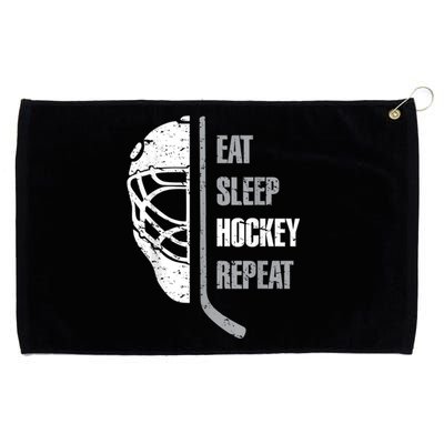 Eat Sleep Hockey Repeat Christmas For Teen Adult Hockey Grommeted Golf Towel