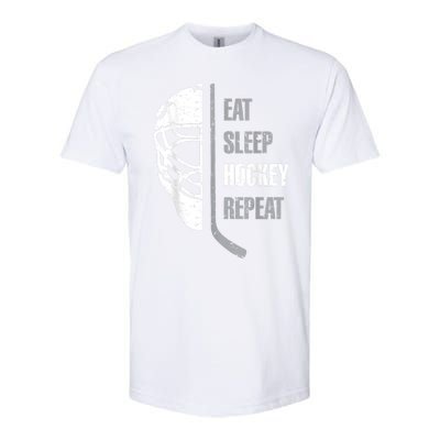 Eat Sleep Hockey Repeat Christmas For Teen Adult Hockey Softstyle® CVC T-Shirt