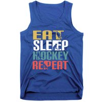 Eat Sleep Hockey Repeafunny Gift Retro Ice Hockey Gift Funny Gift Tank Top