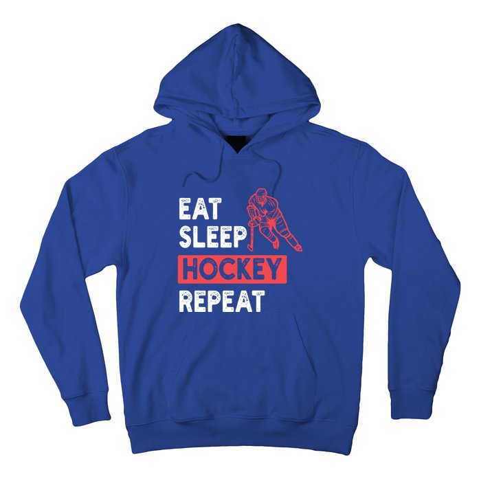 Eat Sleep Hockey Repeat Ice Hockey Lovers Joke Gift Meaningful Gift Hoodie