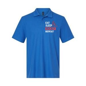 Eat Sleep Hockey Repeat Ice Hockey Lovers Joke Gift Meaningful Gift Softstyle Adult Sport Polo