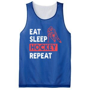 Eat Sleep Hockey Repeat Ice Hockey Lovers Joke Gift Meaningful Gift Mesh Reversible Basketball Jersey Tank