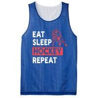 Eat Sleep Hockey Repeat Ice Hockey Lovers Joke Gift Meaningful Gift Mesh Reversible Basketball Jersey Tank