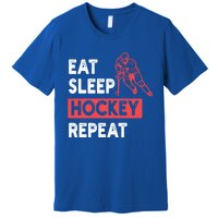 Eat Sleep Hockey Repeat Ice Hockey Lovers Joke Gift Meaningful Gift Premium T-Shirt