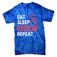 Eat Sleep Hockey Repeat Ice Hockey Lovers Joke Gift Meaningful Gift Tie-Dye T-Shirt