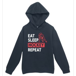 Eat Sleep Hockey Repeat Ice Hockey Lovers Joke Gift Meaningful Gift Urban Pullover Hoodie