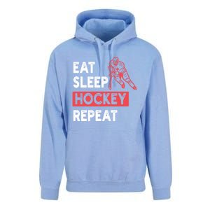 Eat Sleep Hockey Repeat Ice Hockey Lovers Joke Gift Meaningful Gift Unisex Surf Hoodie