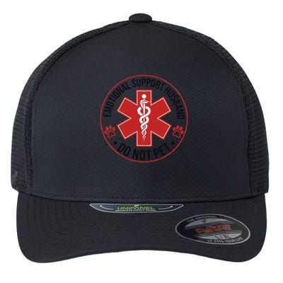 Emotional Support Husband Do Not Pet Flexfit Unipanel Trucker Cap
