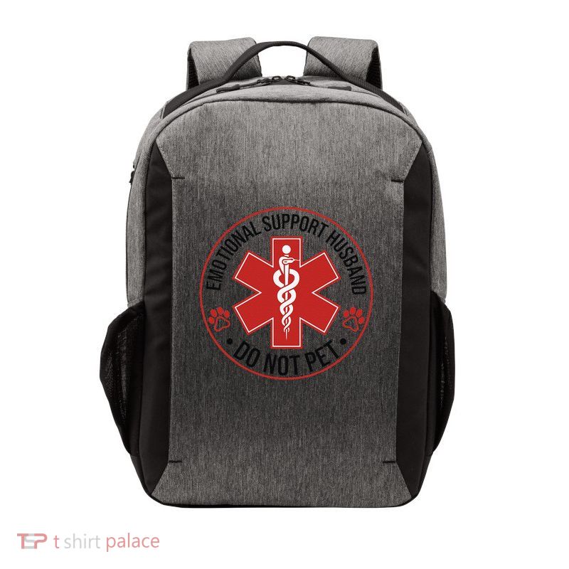 Emotional Support Husband Do Not Pet Vector Backpack