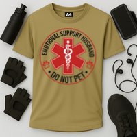 Emotional Support Husband Do Not Pet Cooling Performance Crew T-Shirt