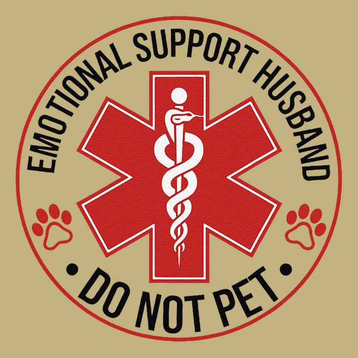 Emotional Support Husband Do Not Pet Magnet