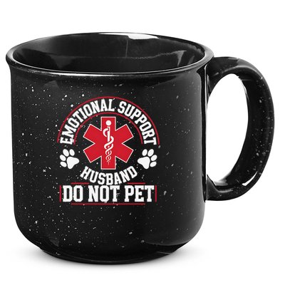 Emotional Support Husband Do Not Pet 15oz Campfire Ceramic Mug