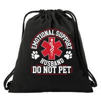 Emotional Support Husband Do Not Pet Drawstring Bag