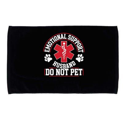 Emotional Support Husband Do Not Pet Microfiber Hand Towel