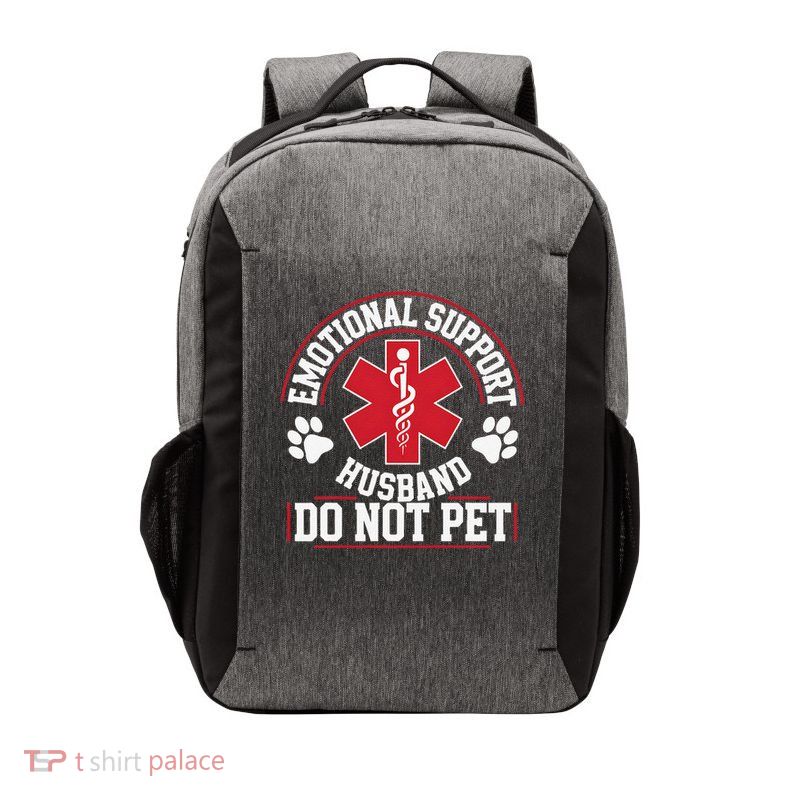Emotional Support Husband Do Not Pet Vector Backpack