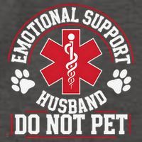 Emotional Support Husband Do Not Pet Vector Backpack