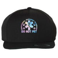 Emotional Support Husband Do Not Pet Tie Dye Wool Snapback Cap