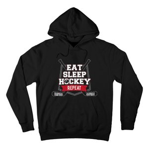 Eat Sleep Hockey Repeat Ice Hockey Player Gift Hoodie