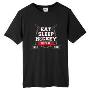 Eat Sleep Hockey Repeat Ice Hockey Player Gift Tall Fusion ChromaSoft Performance T-Shirt