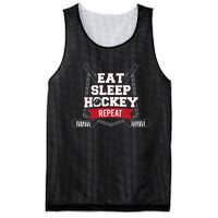 Eat Sleep Hockey Repeat Ice Hockey Player Gift Mesh Reversible Basketball Jersey Tank