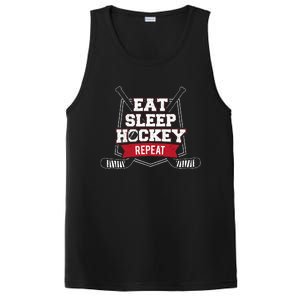 Eat Sleep Hockey Repeat Ice Hockey Player Gift PosiCharge Competitor Tank