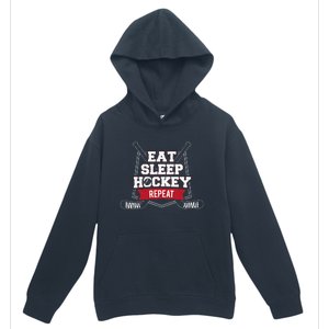 Eat Sleep Hockey Repeat Ice Hockey Player Gift Urban Pullover Hoodie