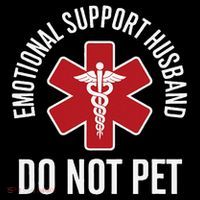 Emotional Support Husband Do Not Pet 7-Panel Snapback Hat