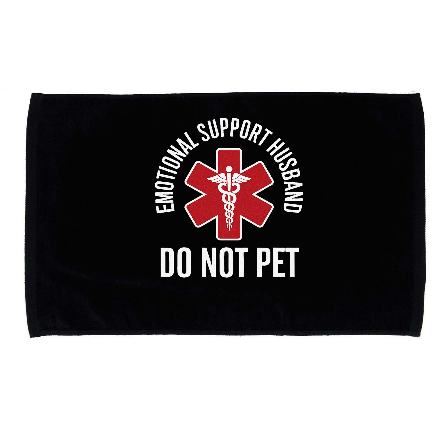 Emotional Support Husband Do Not Pet Microfiber Hand Towel