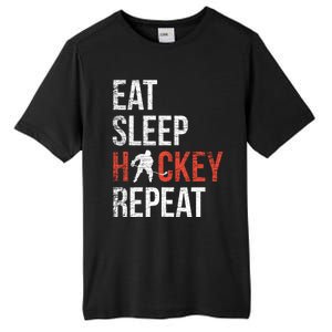 Eat Sleep Hockey Repeat Ice Hockey Gift Tall Fusion ChromaSoft Performance T-Shirt