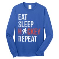 Eat Sleep Hockey Repeat Ice Hockey Gift Long Sleeve Shirt