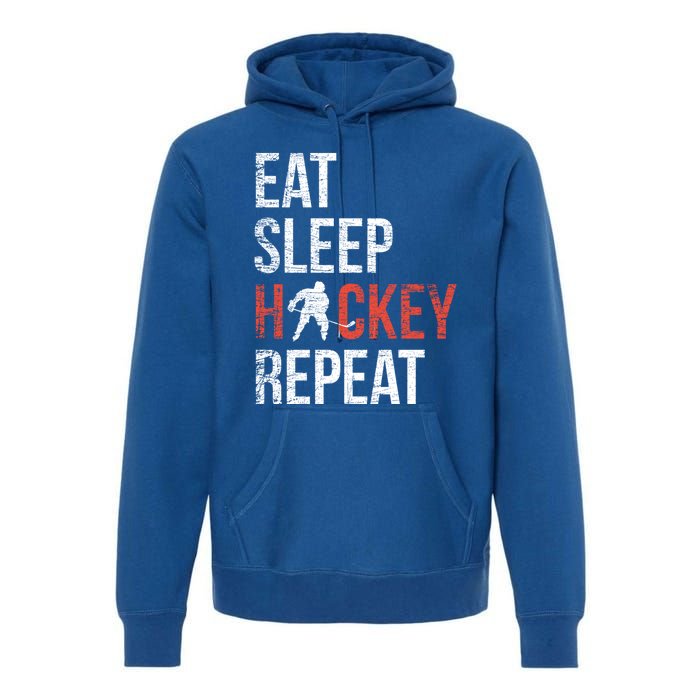 Eat Sleep Hockey Repeat Ice Hockey Gift Premium Hoodie