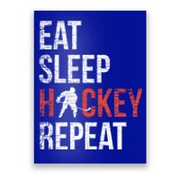 Eat Sleep Hockey Repeat Ice Hockey Gift Poster