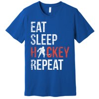 Eat Sleep Hockey Repeat Ice Hockey Gift Premium T-Shirt