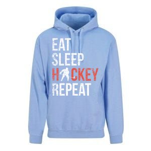 Eat Sleep Hockey Repeat Ice Hockey Gift Unisex Surf Hoodie