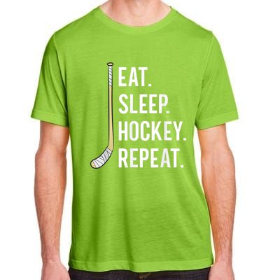 Eat Sleep Hockey Repeat Funny Ice Hockey Adult ChromaSoft Performance T-Shirt