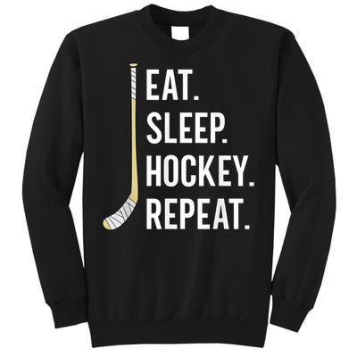 Eat Sleep Hockey Repeat Funny Ice Hockey Sweatshirt